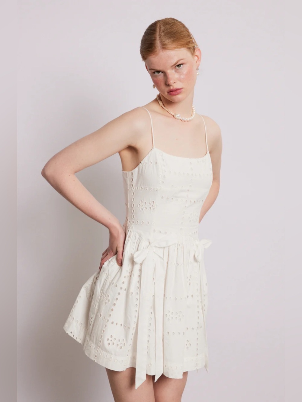 NWT Damson Madder Penelope Mini Dress in White Broderie UK 8 / US 4